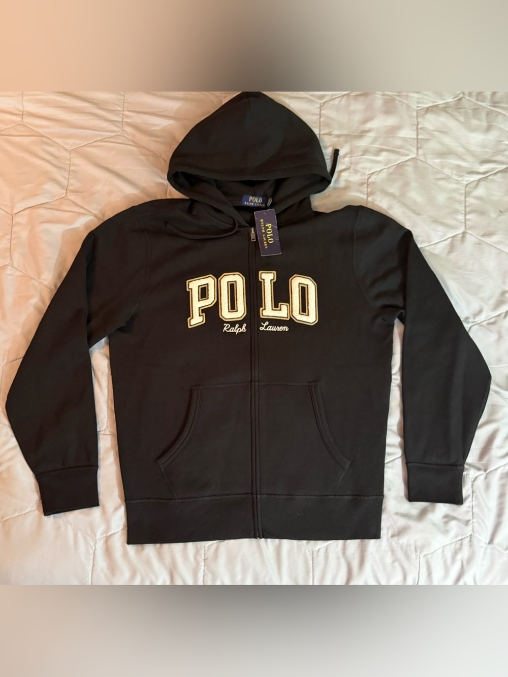 NWT POLO Ralph Lauren Full Zip Hoodie Varsity Letters Size M “Sold Out”